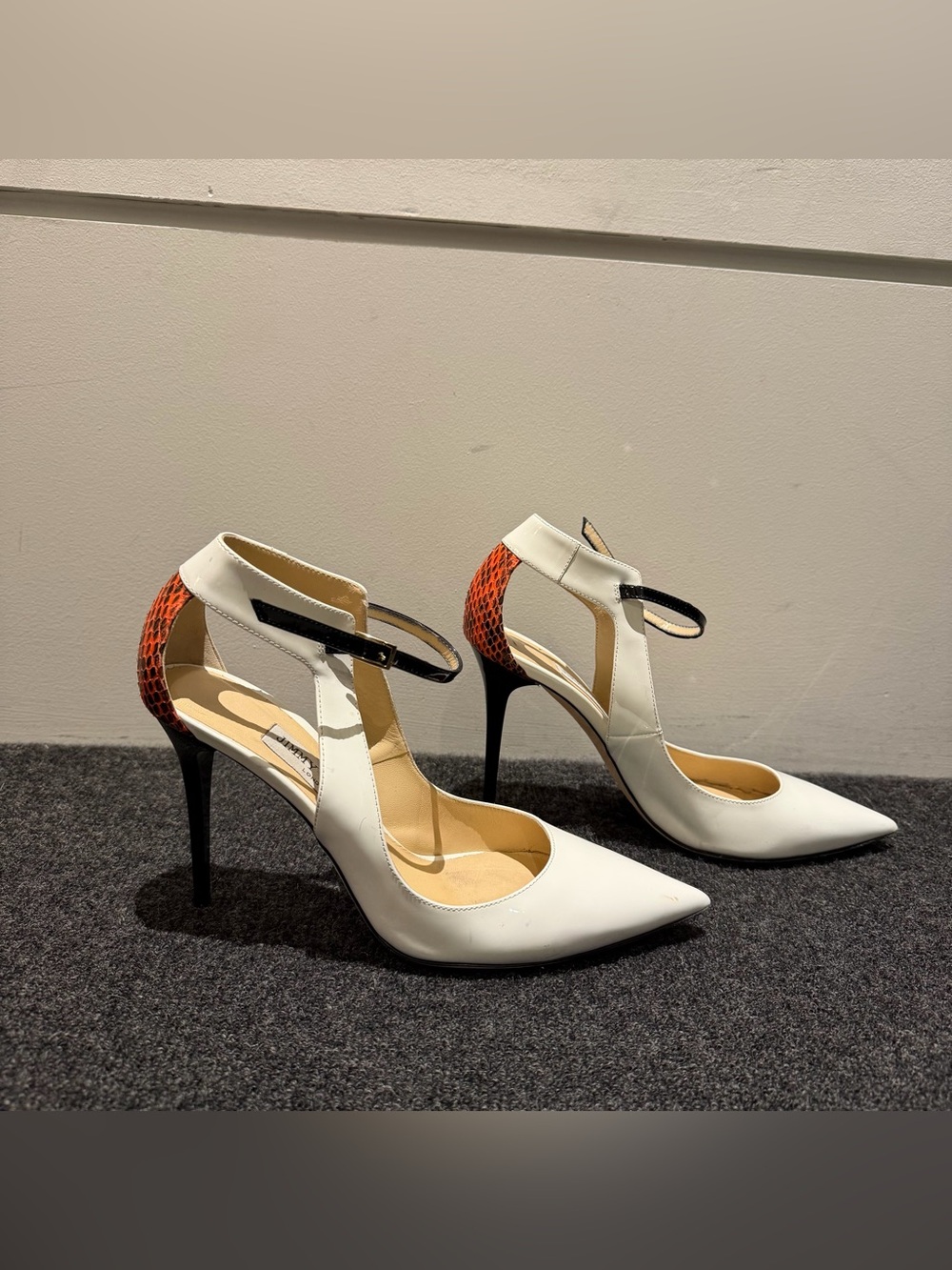 Jimmy Choo White Pointed-Toe Pumps